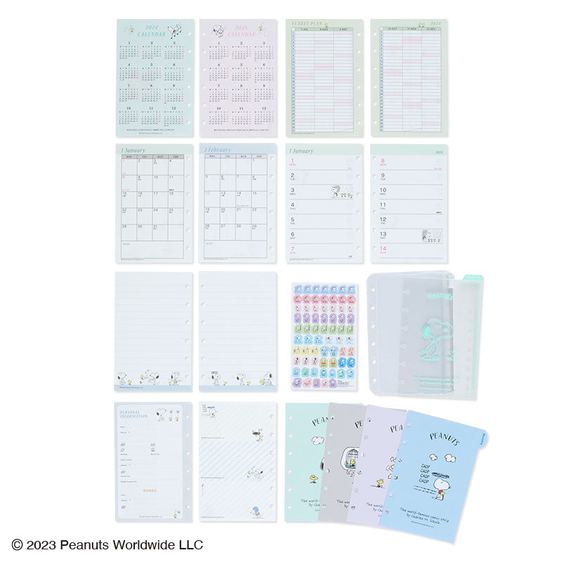 2023 - 2024 Peanuts Snoopy Agenda Refills for FF Pocket Organizer Sanrio Japan Planner Setup A Cute Shop - Inspired by You For The Cute Soul 