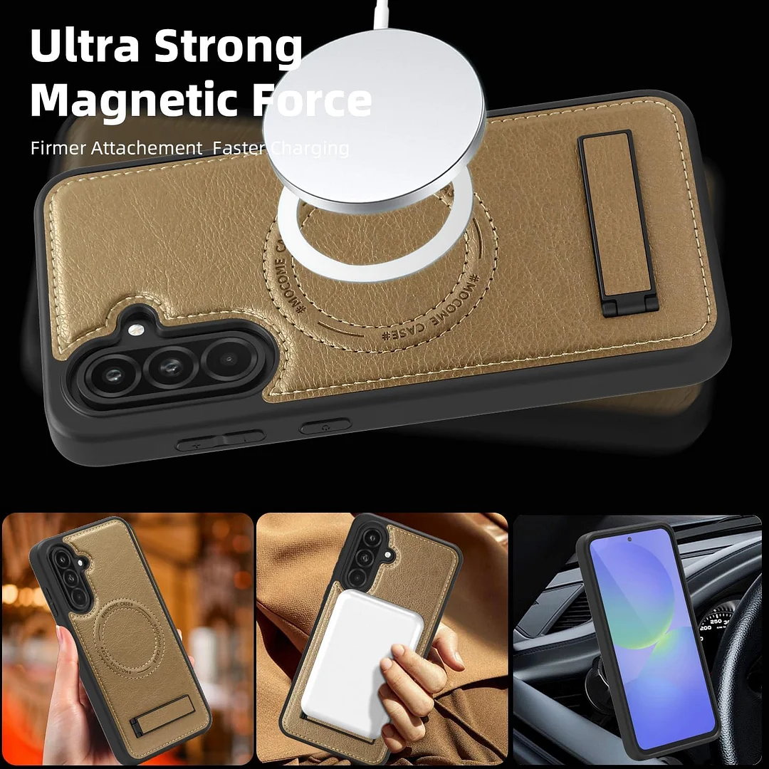 Samsung Galaxy Z Fold 6 Leather Case Magnetic Protective Case Holder Phone Case