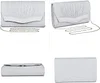 Abendtasche Damen Clutch Handtasche mit Kette Modisch Envelope Tasche Geldb&ouml;rse Brauttasche Kleine Umh&auml;ngetasche Unterarmtasche f&uuml;r Hochzeit Cocktailparty Tanzparty Geburtstag Bankett Blau