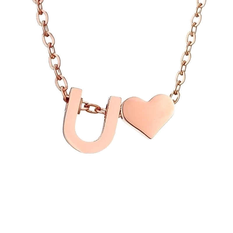 Stainless Steel Titanium Steel 14K Gold Plated Fashion Plating Letter Necklace