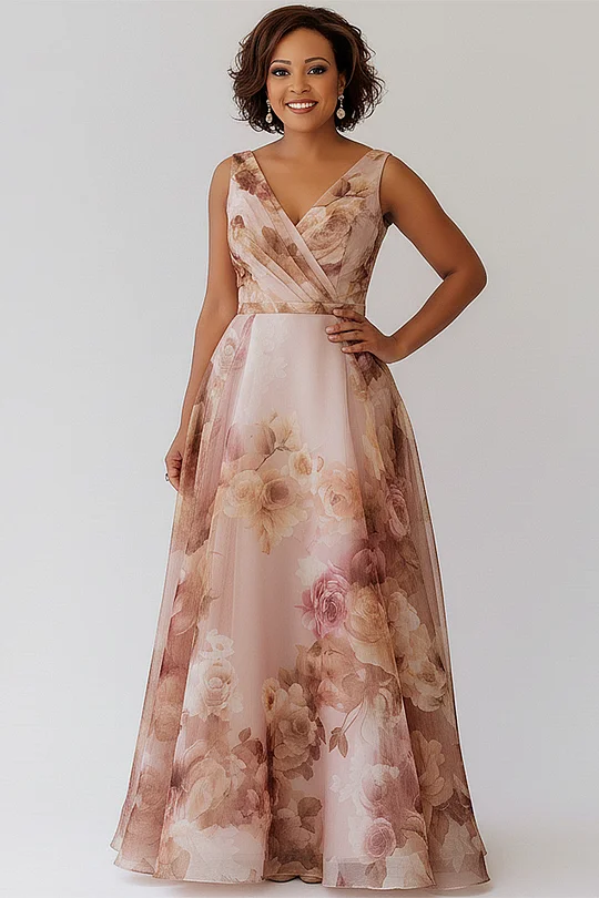 Plus Size Organza Dresses - Flycurvy Plus Size Organza Dresses - Flycurvy