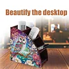 DIY Diamond Painting Kit dreieckige Organizer Box Lotus Eule Holzkiste