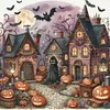 Halloween Ghost House-11CT Stamped Cross Stitch 40*40cm/15.75*15.75in tapestrymarket
