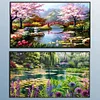 2pcs(70*40cm)Landscape - Full Round Drill Diamond Painting