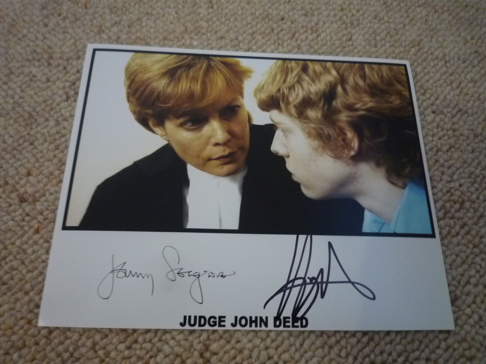 JENNY SEAGROVE & HUGH MITCHELL signed autograph In Person 8x10 JUDGE JOHN DEED