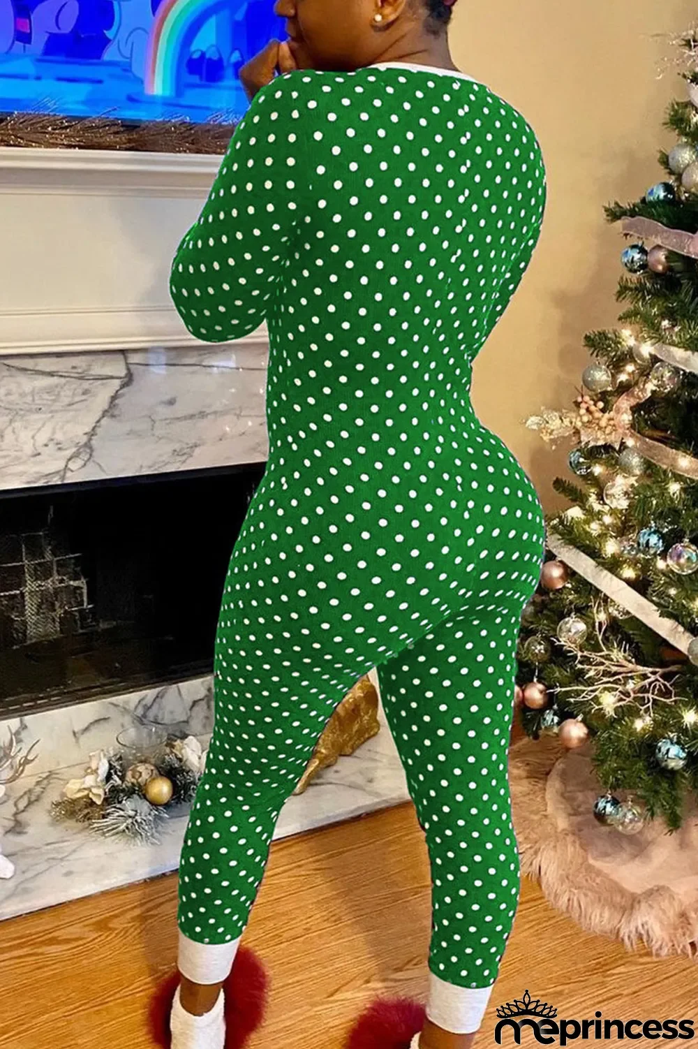 Red Sweet Print O Neck Regular Jumpsuits