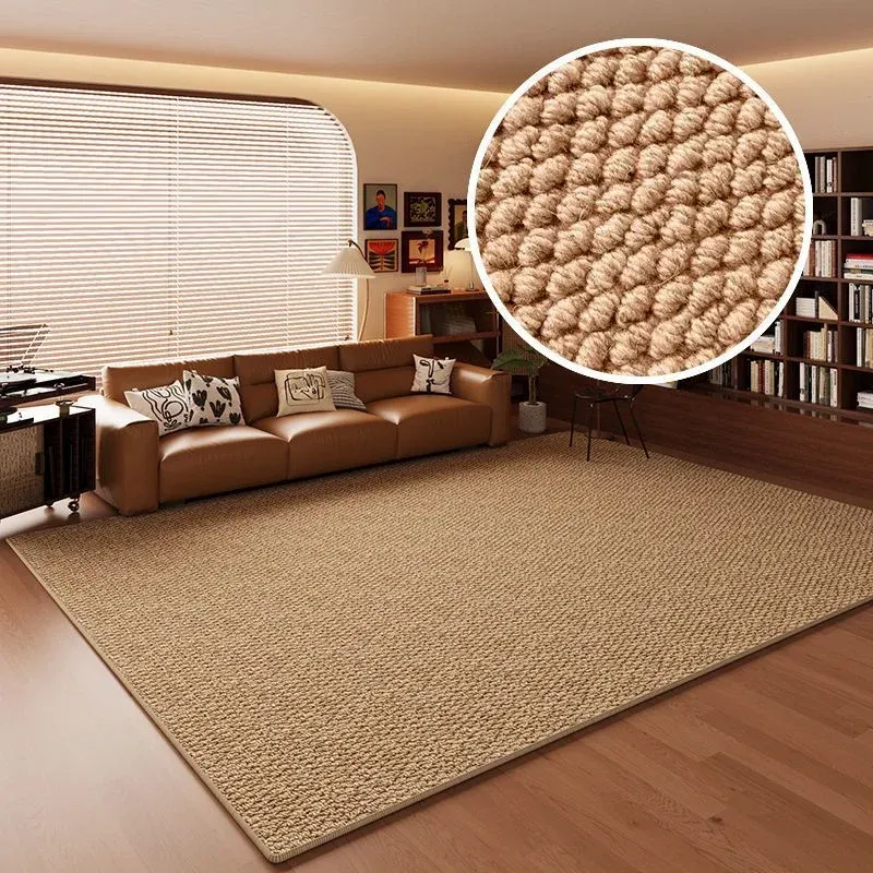 Wabi‑Sabi Faux Sisal Woven Rug, Dirt‑Resistant Durable Easy‑Care Indoor Floor Carpet, Multi‑Use Living Room Rug & Entryway Door Mat for Home Decoration eltralife