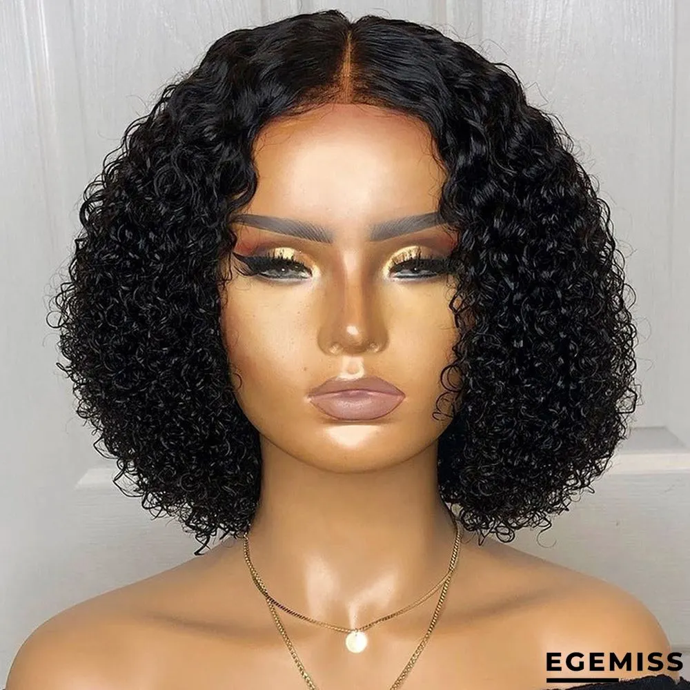 Black Hand-wrapped Tube with Small Curly Hair and Short Paragraph | EGEMISS
