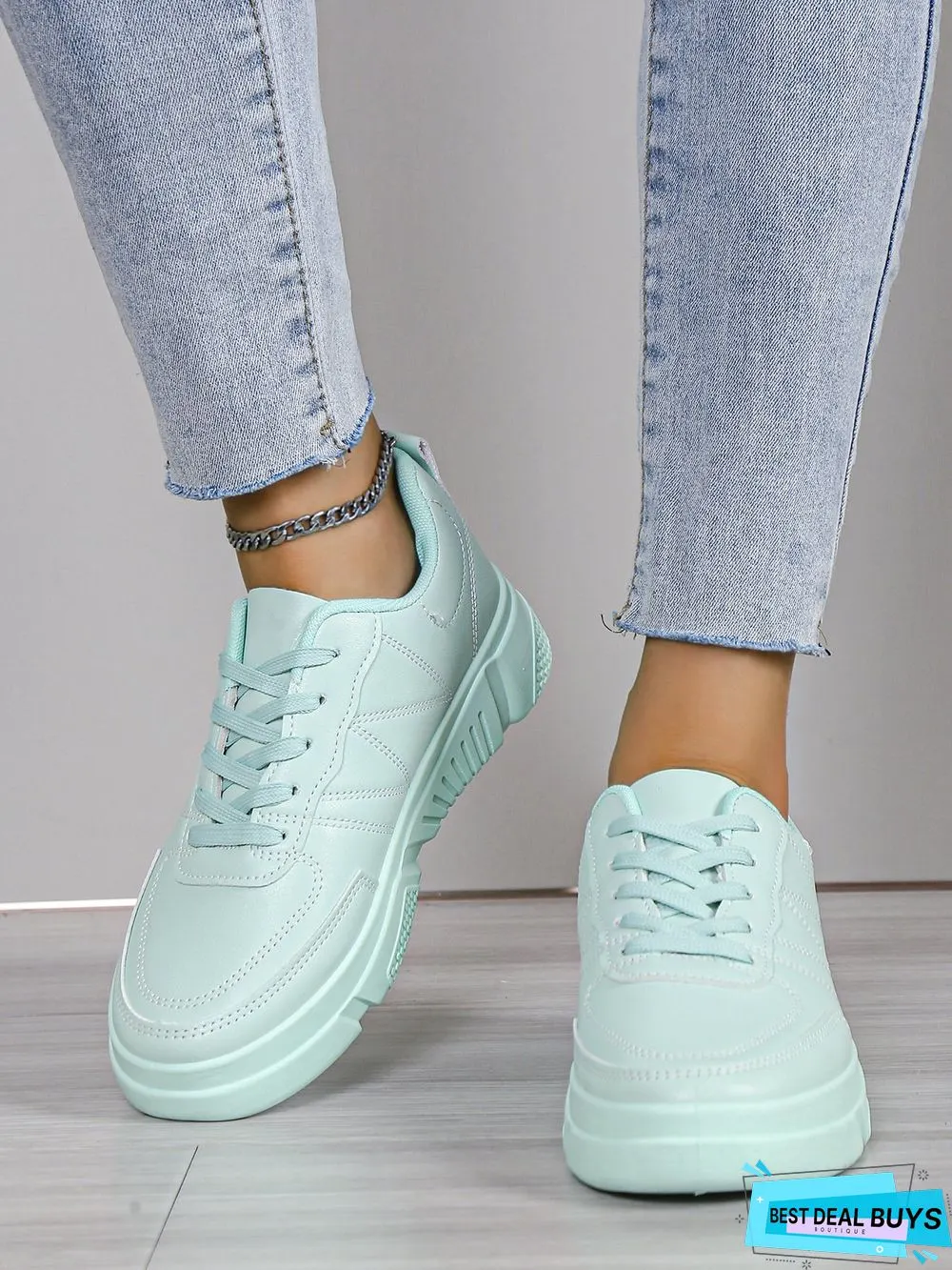 Casual Plain Color Skate Shoes