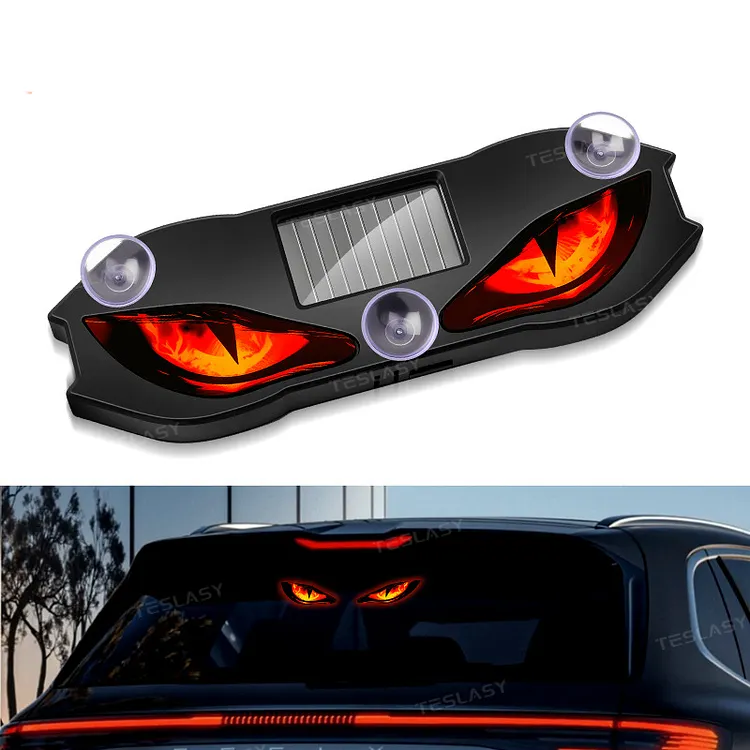 Teslasy LED Solar Warning Light &ndash; Devil Eye Dynamic RGB Car Light
