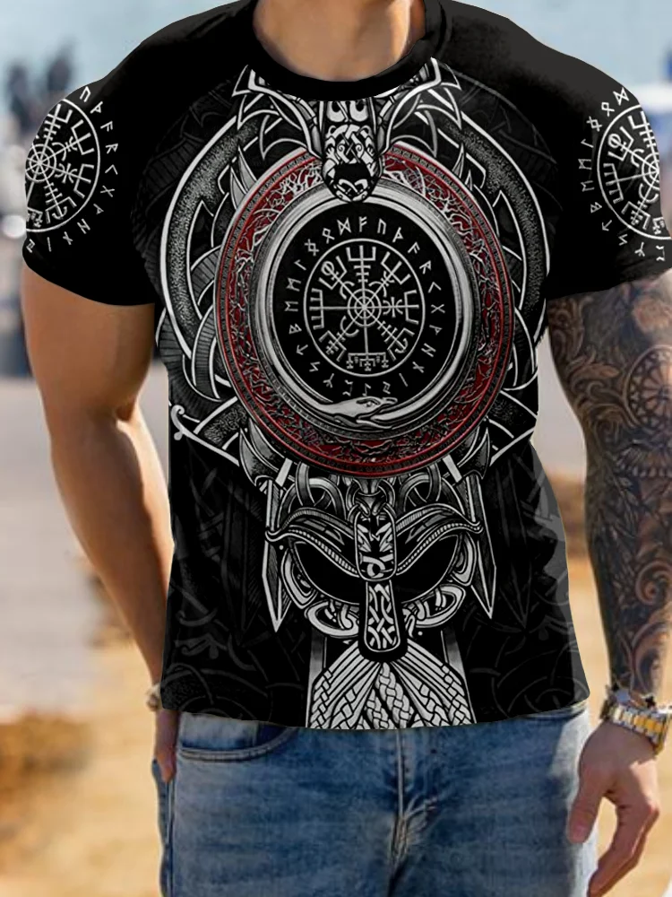 Men's Victory Or Valhalla Vikng Inspired Comfy T Shirt