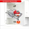 All-In-One 35mm Hinge Drilling Guide Jig, Woodworking Positioning Tool for Wardrobe & Cabinet Mounting