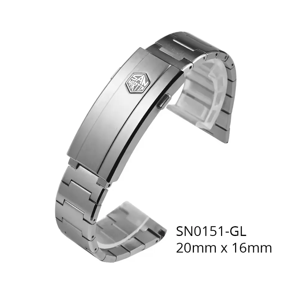 San Martin SN0151 Bracelet 316L Stainless Steel Y Links Strap OTF Adjustable Clasp San Martin Watch San Martin Watch