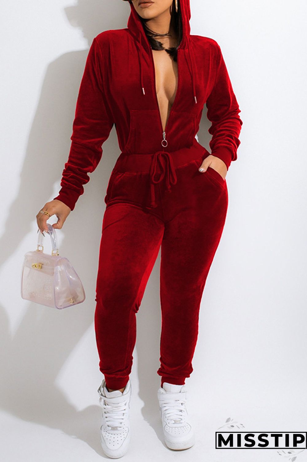 Black Fashion Casual Solid Basic Hooded Collar Long Sleeve Two Pieces