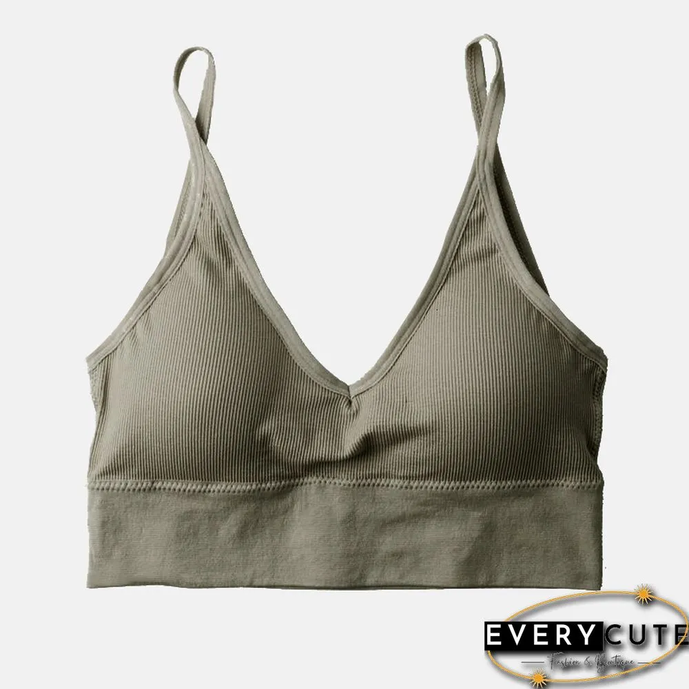 Seamless Underwear Shoulder Tank Top Vest Sleeveless Women Fashion Push-Up Cotton Fitness Comfortable Shirt Bra Large Size Tops