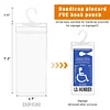 Sylvil 2 PCS Handicap Placard Holder, 11.6"x5" Ultra Transparent Disabled Parking Permit Protective Cover, Auto Handicap Parking Sign Holder with Large Hanger, Car Accessories