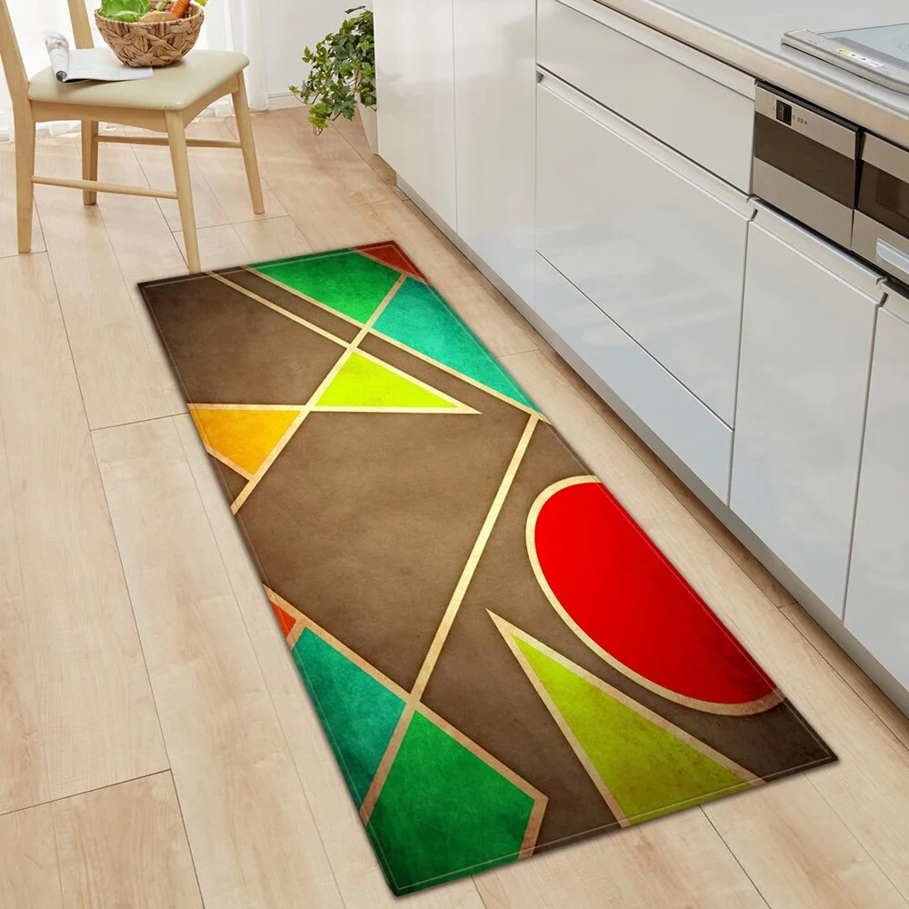 Kitchen Mat Bedroom Entrance Doormat Hallway Tatami Floor Mat 3D Printed Bathroom Balcony Decoration Rug Anti-slip Long Carpet