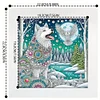 5D DIY Partial Special Shaped Drill Diamond Painting With Frame Kit Wolf Decor 19.2x19.2cm