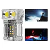 COB+SMD LED Outdoor Mini Flashlight Rotatable Power Display Hat Clip Work Light