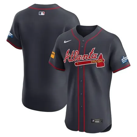 Men's Atlanta Braves  Navy 2025 MLB Speedway Classic Alternate Elite Jersey