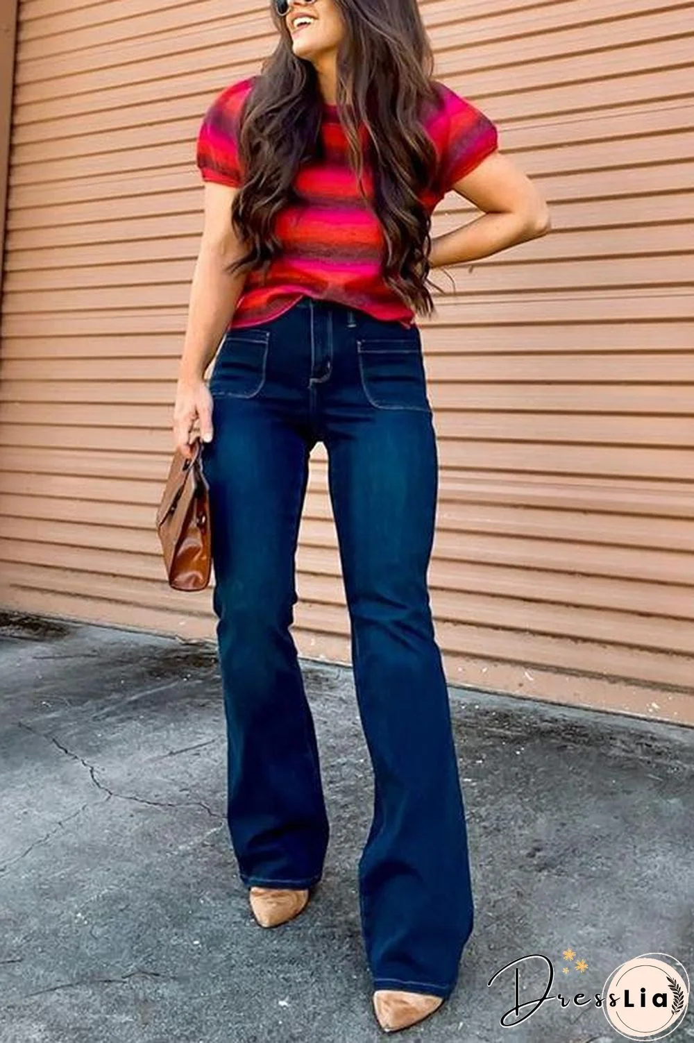 Pocket Trumpet Flare Jeans