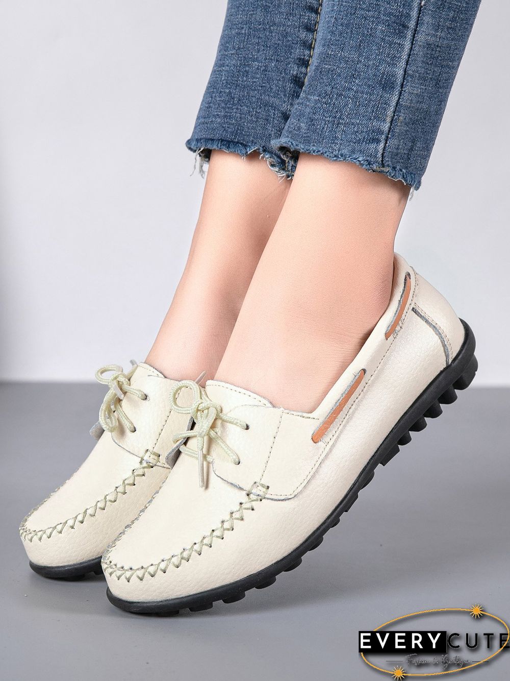 Retro Casual Simple Lace-up Flat Shoes