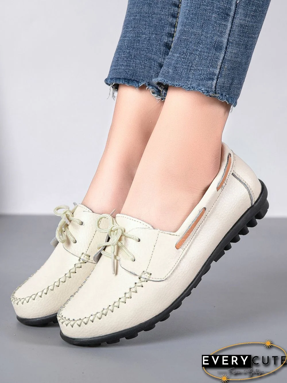 Retro Casual Simple Lace-up Flat Shoes
