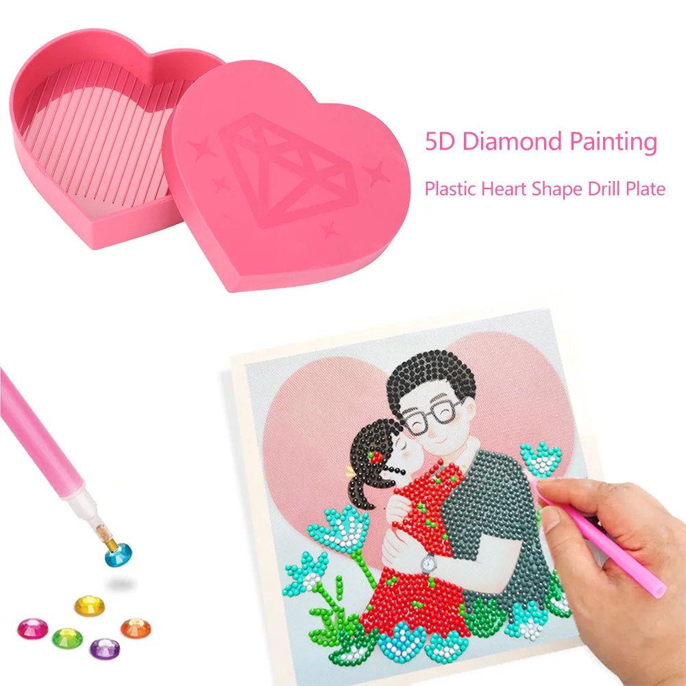 Diamond Painting Tray Heart-shaped Rhinestone Drill Plate