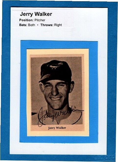 1957-60 JERRY WALKER-BALTIMORE ORIOLES AUTOGRAPHED Photo Poster painting