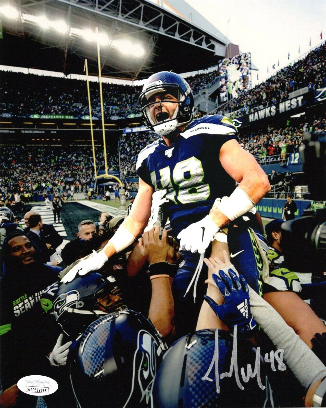 JSA Jacob Hollister Autographed Signed AUTO Seahawks 8x10 Photo Poster painting A