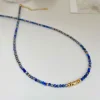Natural Blue Lapis Lazuli Stone Collar Necklace