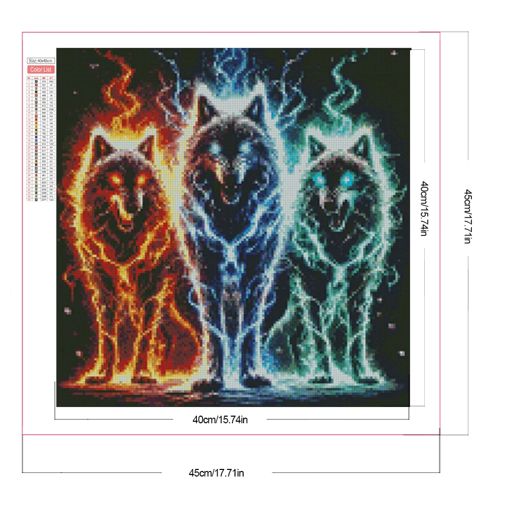 Diamond Painting - Full Square Drill - Wolf(Canvas|45*45cm)