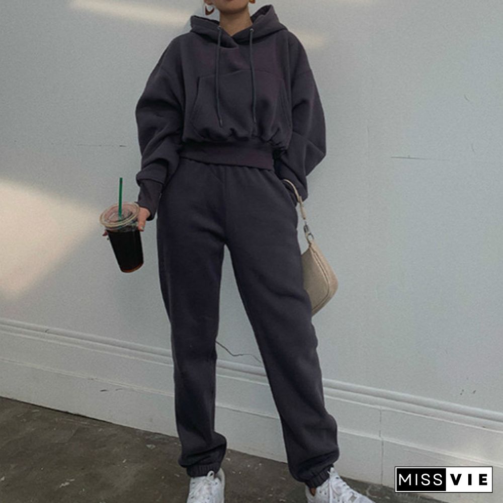 Two-Piece Sports Sweater Suit