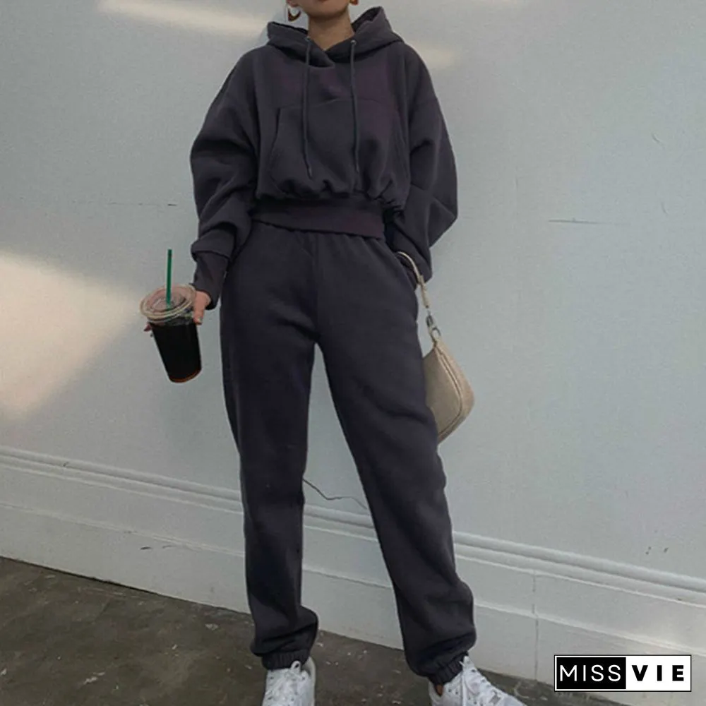 Two-Piece Sports Sweater Suit