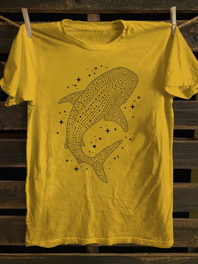 Whale Shark Starry Night Ocean T-shirt