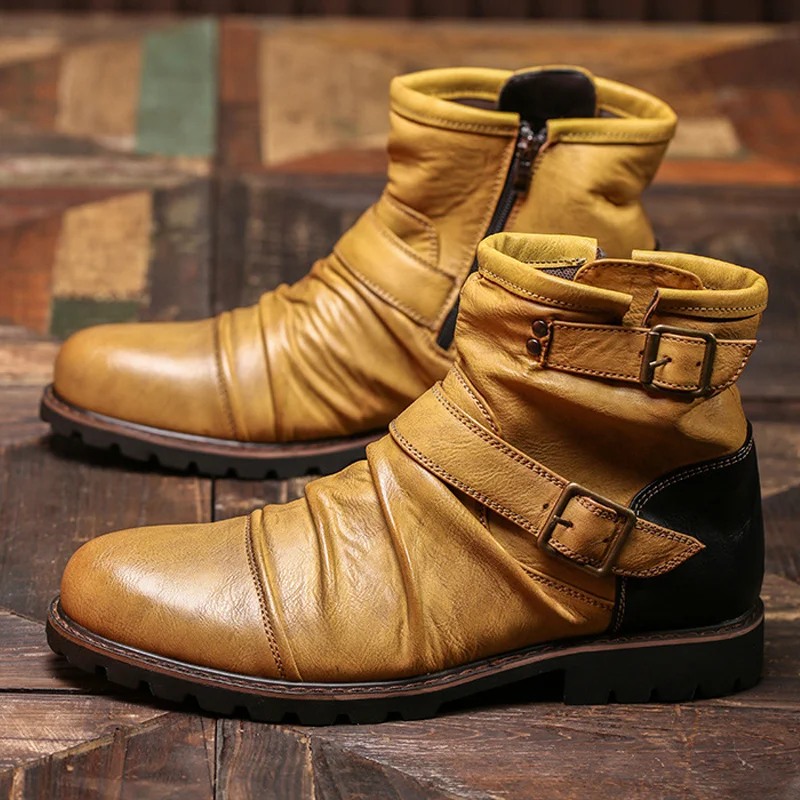 Western American Leather Men's Chelsea Ankle Boots