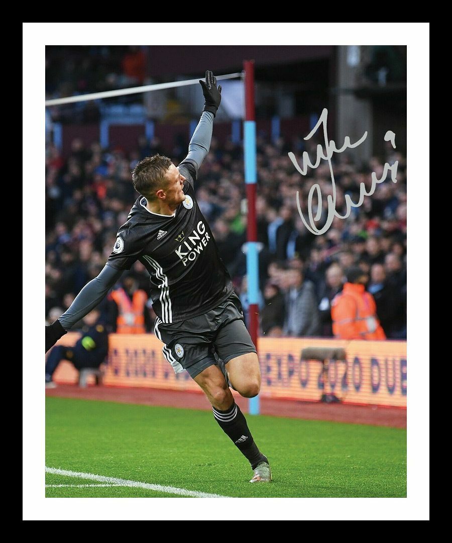 Jamie Vardy - Leicester City Autograph Signed & Framed Photo Poster painting 2