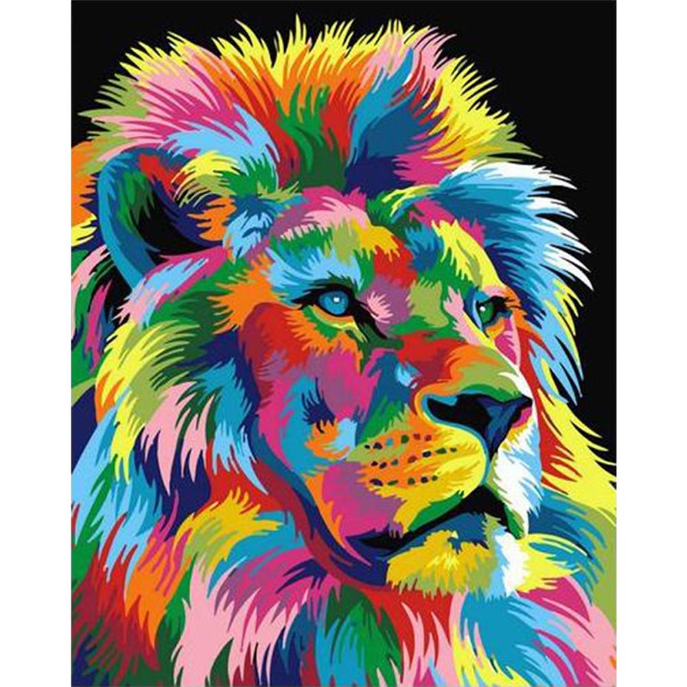 

40x50cm - Paint By Numbers Colorful Oil Lion, 501 Original
