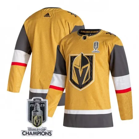 Men's Vegas Golden Knights Blank Gold 2023 Stanley Cup Champions Stitched Jersey