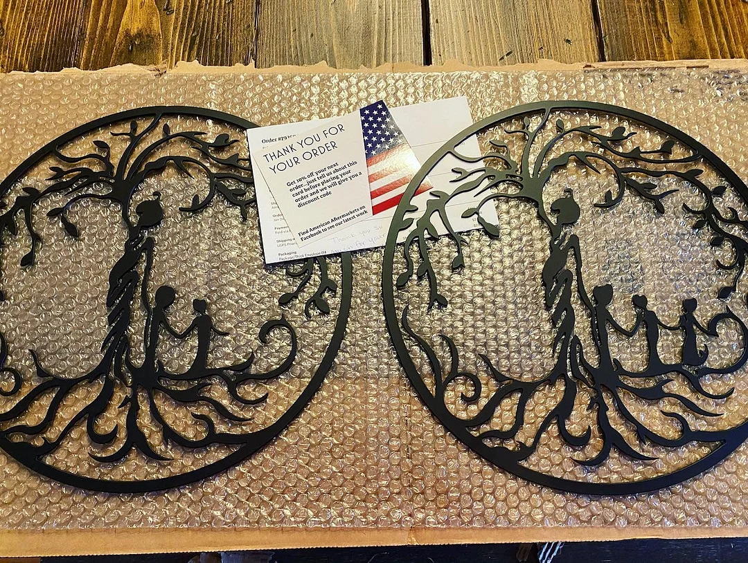 Metal Tree Of Life - Mother With Children Wall Art