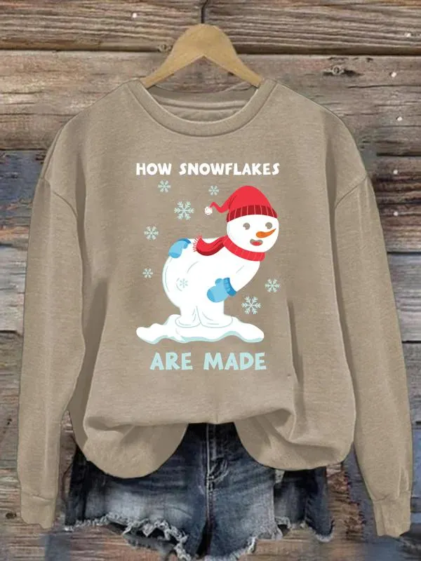 Snowflake Clothes how snowflakes are made Crew Neck Sweatshirt-0020287