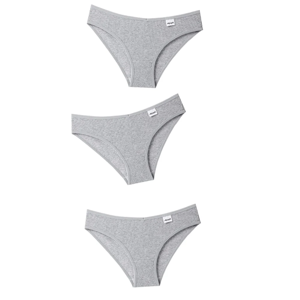 3Pcs Women's Panties Cotton Underwear Seamless Sexy V Waist Briefs Girl Low-Rise Soft Panty Women Underpants Female Lingerie New