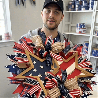 America 250th anniversary wreath display