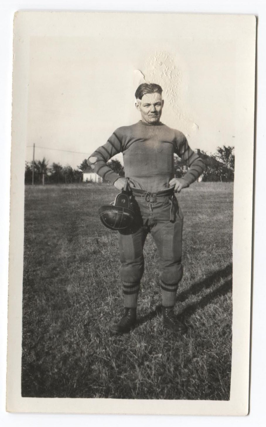 1924 Jack Iverson Augustana College Football Type 1 Original Snapshot Photo Poster painting