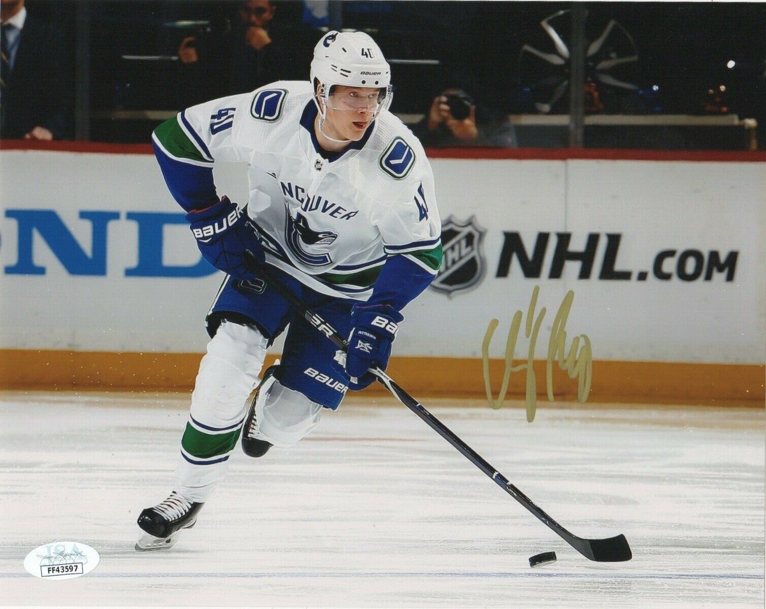 Vancouver Canucks Elias Pettersson Signed Autographed 8x10 NHL Photo Poster painting JSA COA #11