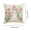 4pcs Easter Pillow Covers 45x45cm Pillowcase for Easter Decor Couch Sofa Bedroom