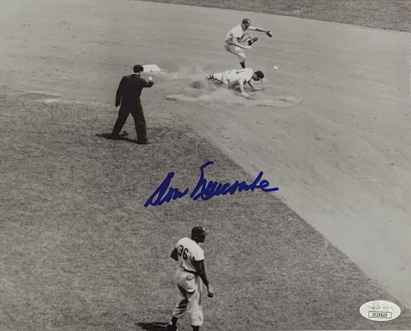 Don Newcombe Brooklyn Dodgers Autographed 8x10 Baseballs 1st Cy Young Winner JSA