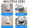 Water-Powered Pot Brush Fully Automatic Liquid Adding Rotating Kitchen Pot Brush Non-Stick Oil Dishwashing Brush Kitchen Brush With Stand, Can Be Used To Clean Pots, Basins And Sinks