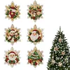 6pcs/set DIY Diamond Special Shape Pearl Art Hanging Wooden Christmas Tree Ornament Kit