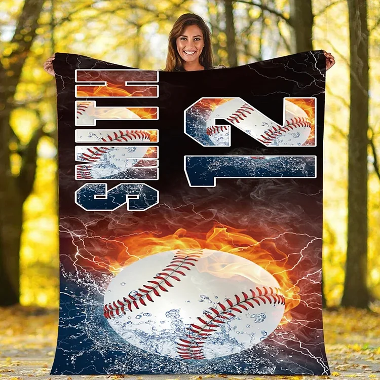 Personalized Baseball Blanket For Comfort | BKKid578